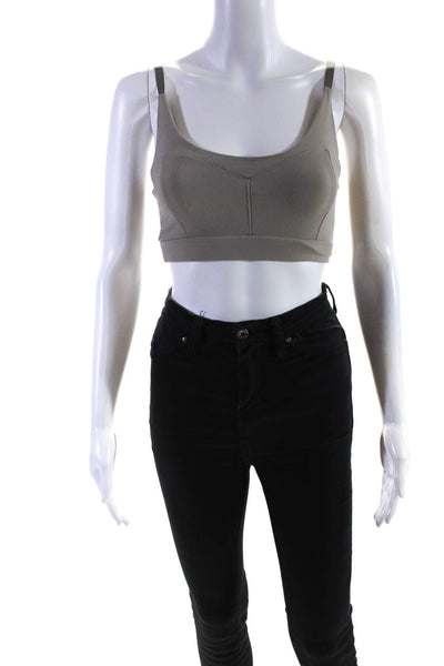 Live the Process Womens Solid Corset Style Bralette Shirt Gray Size Extra Small