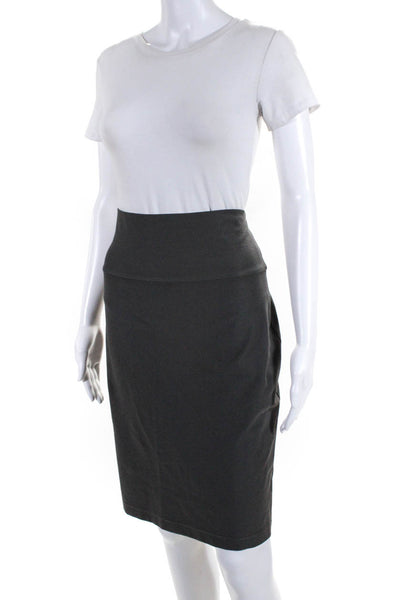 Eileen Fisher Women's A-Lined Light Weight Midi Skirt Gray Size M