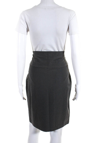 Eileen Fisher Women's A-Lined Light Weight Midi Skirt Gray Size M