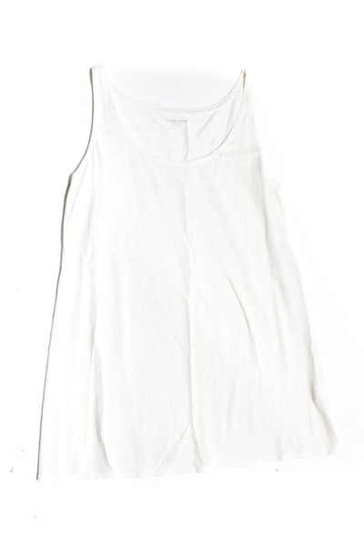 James Perse Women's Button Down Sleeveless Shirt Blue White Size 2 Lot 2