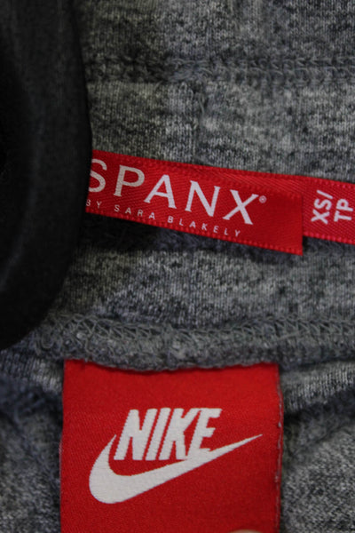 Spanx Nike Womens Faux Leather Stripe Leggings Crop Sweatpants Size XS Lot 2