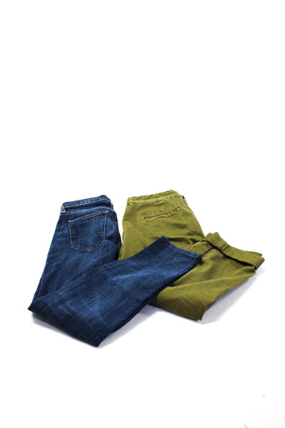 Current/Elliott Womens The Ankle Skinny Leg Jeans Pants Blue Green Size 26 Lot 2