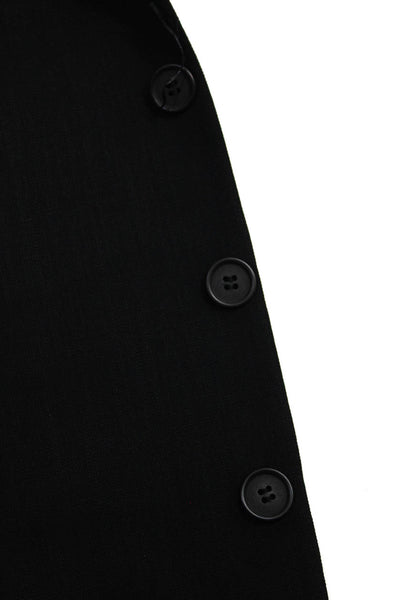 Giorgio Armani Le Collezioni Mens Black Wool Three Button Blazer Size 44