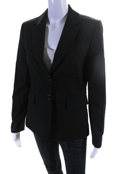 Antonio Melani Women's Lined Plaid Long Sleeve Blazer Jacket Black Size