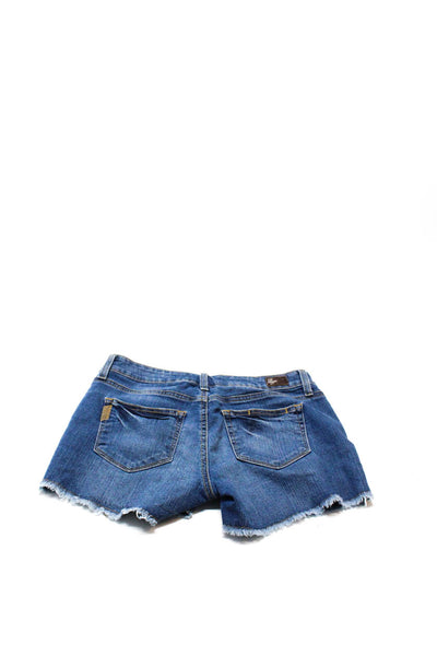 Paige Womens Cotton Cut Off Denim Shorts Skinny Jeans Blue Size 28 26 Lot 2