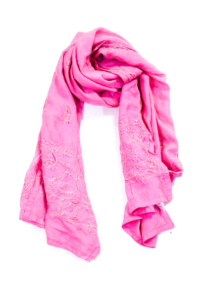 Calypso Women's Sequin Silk Scarf Pink