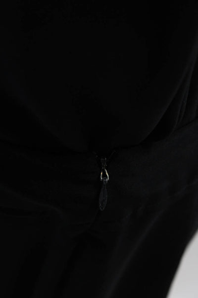 Strenesse Women's Low Rise Lined Slit Midi Pencil Skirt Black Size 14