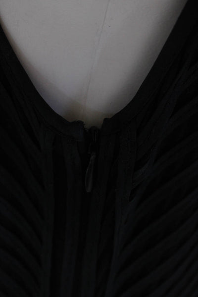 Courage.b  Women's Sleeveless Zip Up Midi Pencil Dress  Black Size 10