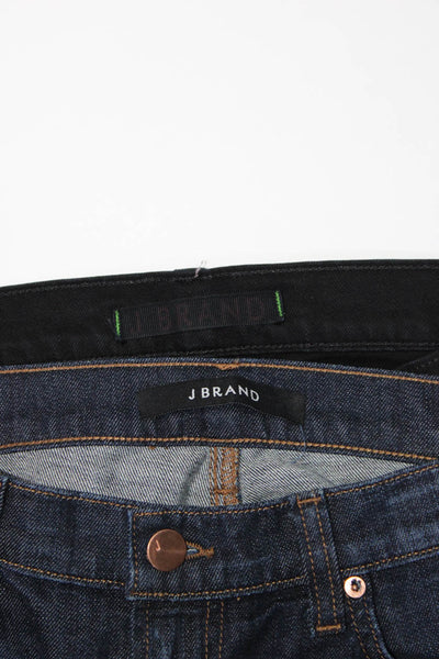 J Brand Womens Cotton Buttoned Dark Wash Skinny Jeans Blue Size 24 25 Lot 2