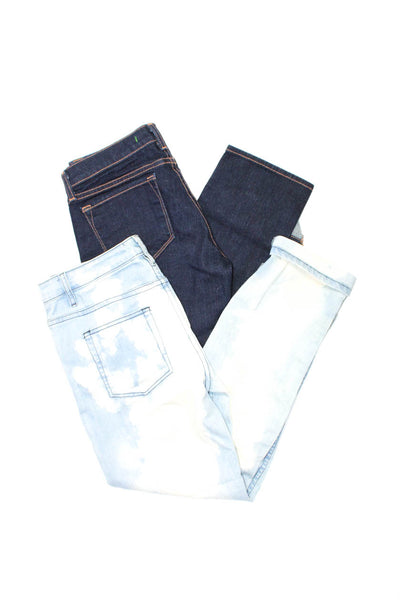 Haute Hippie J Brand Womens Tie Dye Cuffed Capri Jeans Blue Size 25 26 Lot 2