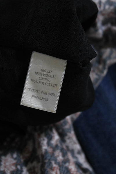Garnet Hill Women's Abstract Short Sleeve V-Neck Maxi Dress Brown Size 12