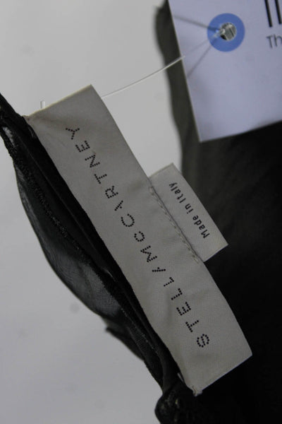 Stella McCartney Womens Silk Floral Wide Leg Halter Jumpsuit Black Size 40
