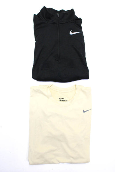 Nike Mens Short Long Sleeve Lightweight Shirts Brown Black Medium Large Lot 2