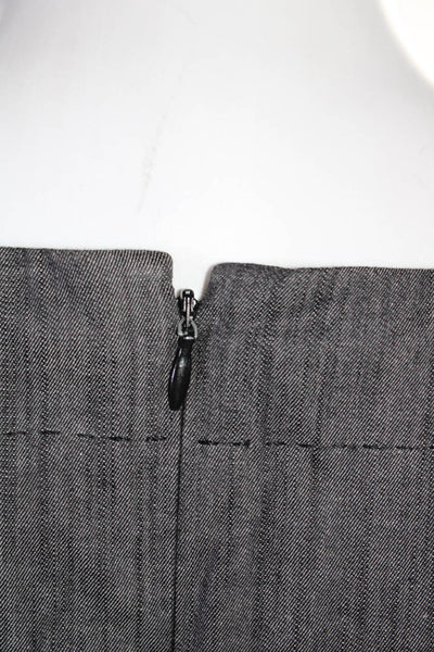 Calvin Klein Womens Gray Cotton Scoop Neck Belted Sleeveless Shift Dress Size 10