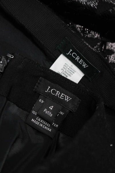 J Crew Womens Metallic Jacquard Fleece Mini Pencil Skirt Size 2 4 Lot 2