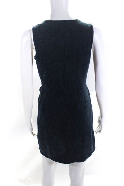 Madewell Texture & Thread Womens Wrap Dress Navy Blue Size Extra Extra Small