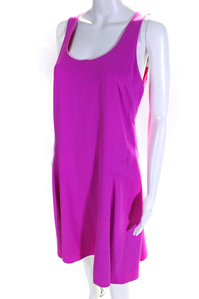 Lauren Ralph Lauren Women's Scoop Neck Sleeveless Midi Dress Pink Size 6