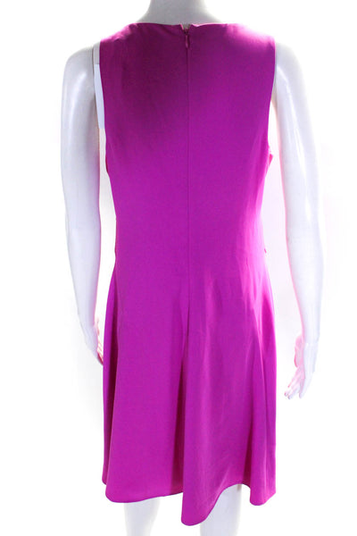 Lauren Ralph Lauren Women's Scoop Neck Sleeveless Midi Dress Pink Size 6