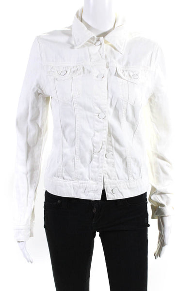 J Brand Womens Cotton Classic Denim Jacket White Size Large MSRP $268 New |  Classic denim jacket, Clothes design, Denim jacket