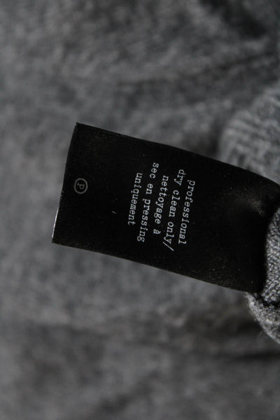 Rag & Bone Womens Wool Ribbed Knit Long Sleeve Crewneck Sweater Gray Size M