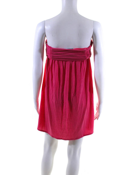 DKNY Women's Strapless A Line Pullover Mini Dress Pink Size S
