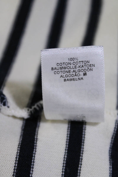 Petit Bateau Women's Striped 3/4 Sleeve Crewneck Sheath Dress White Size XS