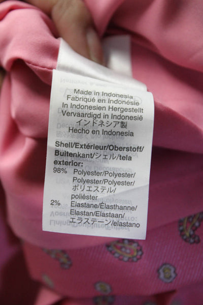 J Crew Womens Pink Paisley Print Crew Neck Zip Back Sleeveless Shift Dress Size6