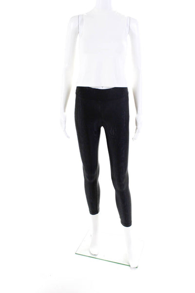 Koral Carbon Womens Shiny Capri Active Leggings Top Black White Size XS 38 Lot 2