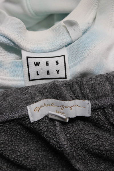 Wesley Spiritual Gangsta Womens Cotton Sweatshirt Sweatpants Blue Size S M Lot 2