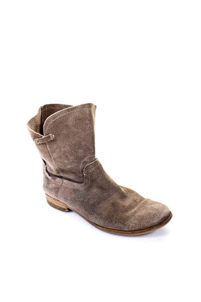 Splendid Women's Suede Western Style Ankle Booties Taupe Size 8