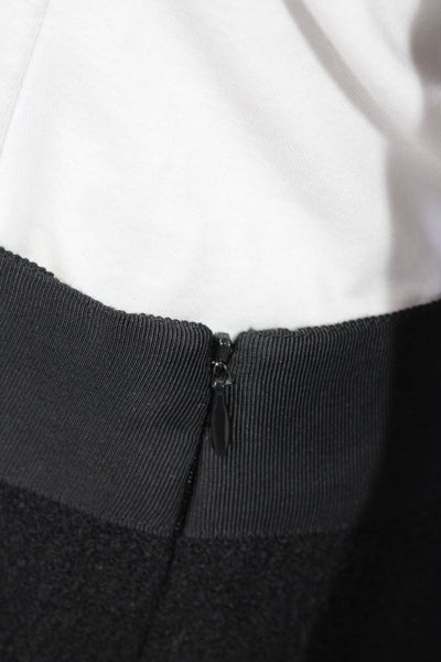 Elliott Lauren Womens Buttoned Glitter Turtleneck Textured Cardigan Black Size M