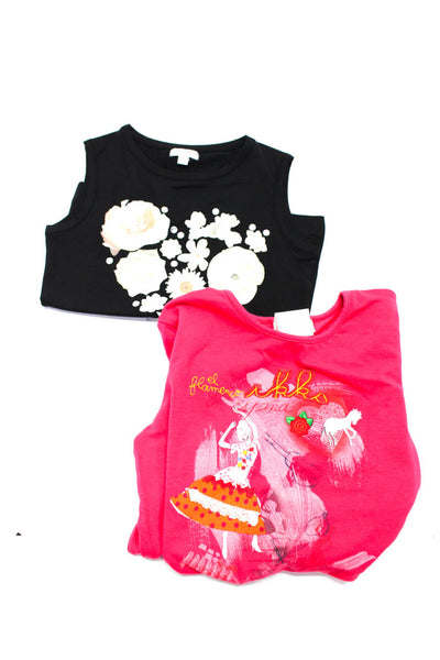 Simonetta IKKS Childrens Girls Tank Top Graphic Tee Shirt Size 6 10 Lot 2