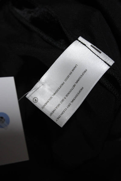 Adriano Goldschmied Womens Velvet Short Sleeve Blouse Black Size Medium