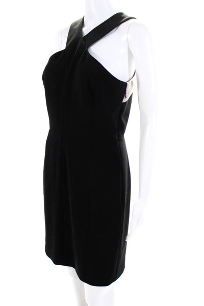 Elizabeth and James Womens Solid Front Back Cutout Halter Dress Black Size 10
