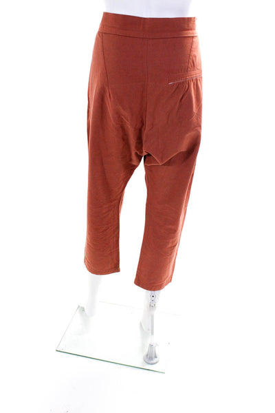 Morrison Womens Cotton High Rise Drawstring Capri Pants Orange Size 1