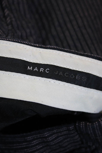 Marc Jacobs Women's Cotton Knee Length Striped Shorts Pink Black Size 6
