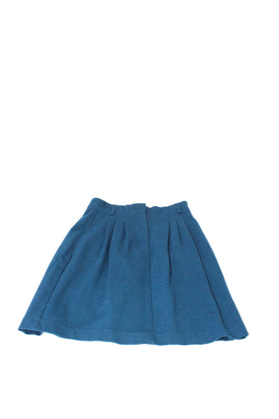 Theory Womens Pleated A Line Pockets Skirt Pants Blue Mint Green Size 00 2 Lot 2