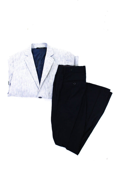 Leo & Zachary Boys Striped Blazer Dress Pants Blue Size 18 20SK Lot 2