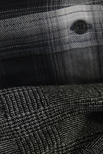 Zara Boys Plaid Button Down Shirt Two Button Blazer Gray Size 13-14 Lot 2