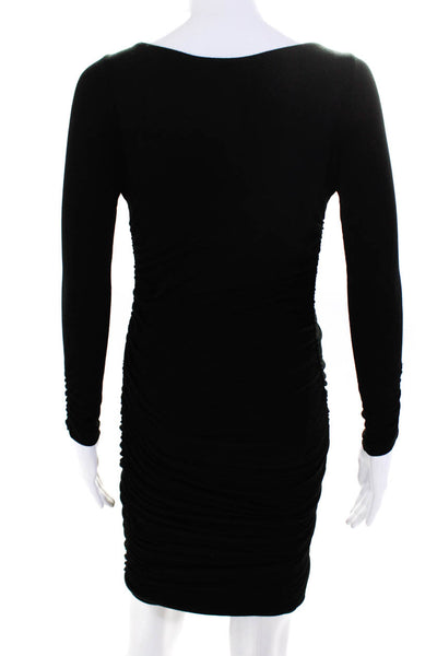 Rachel Pally Womens Black Scoop Neck Long Sleeve Wiggle Pencil Dress Size S