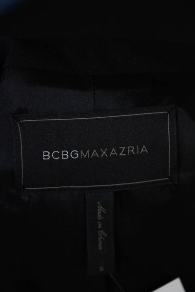 BCBGMAXAZRIA Women's Lightweight Full Zip Short Jacket Blazer Black Size S