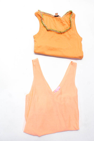 Lilly Pulitzer Womens Blouse Tank Top Orange Size S XS Lot 2