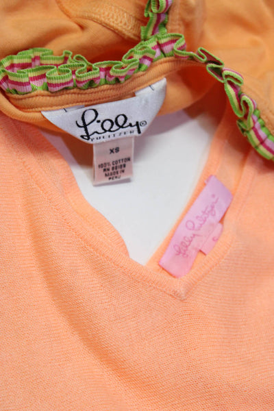 Lilly Pulitzer Womens Blouse Tank Top Orange Size S XS Lot 2