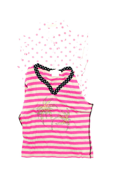 I Pinco Pallino Sonia Rykiel Enfant Girls Striped Polka Dot Shirts 6 10 Lot 2