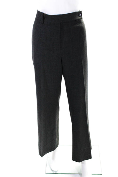 Michael Kors Women's Wool Blend High Rise Pleated Dress Pants Gray Size 12