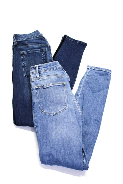 Frame 7 For All Mankind Women's Zip Fly Skinny Jeans Blue Size 26 Lot 2