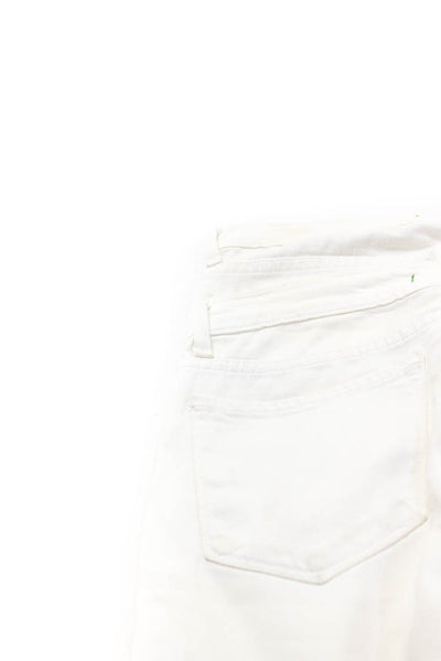 J Brand Womens Cotton White Wash Mid-Rise Skinny Leg Jeans White Size 28 Lot 2
