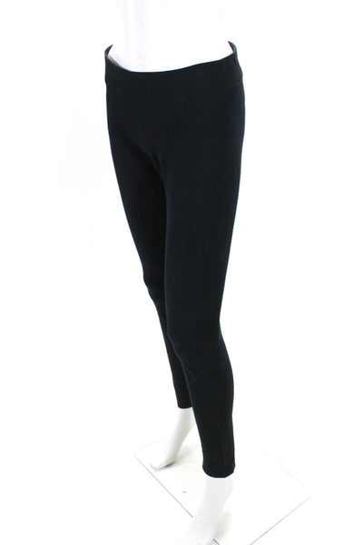 Helmut Lang Womens Low Waisted Elastic Skinny Pleated Legging Pants Black Size S
