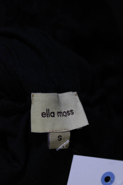 Ella Moss Womens Ruffled Neck Floral Embroidery Mini Tank Dress Navy Blue Size S