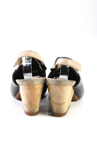 Camper Womens Leather Slingbacks Sandal Heels Black Size 38 8